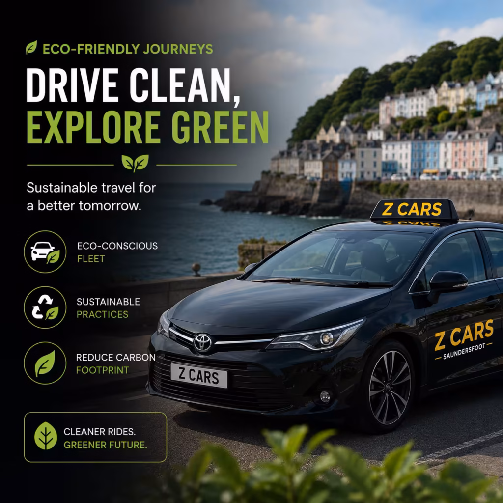 Eco friendly Tenby taxis by Z Cars